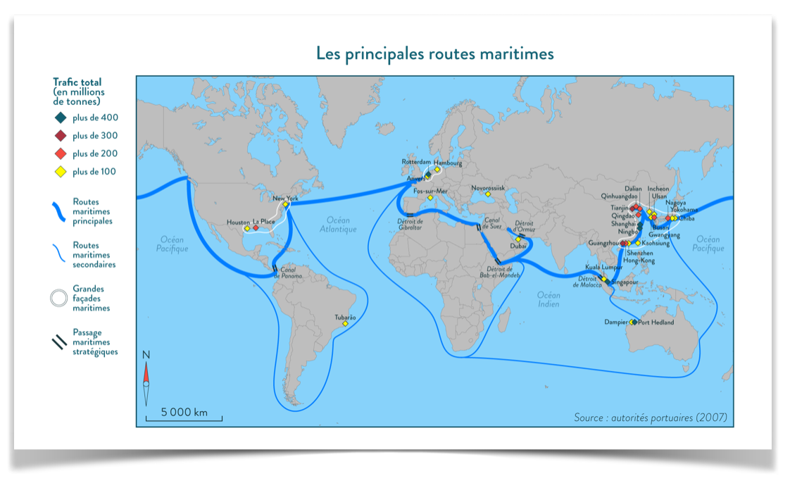principales routes maritimes