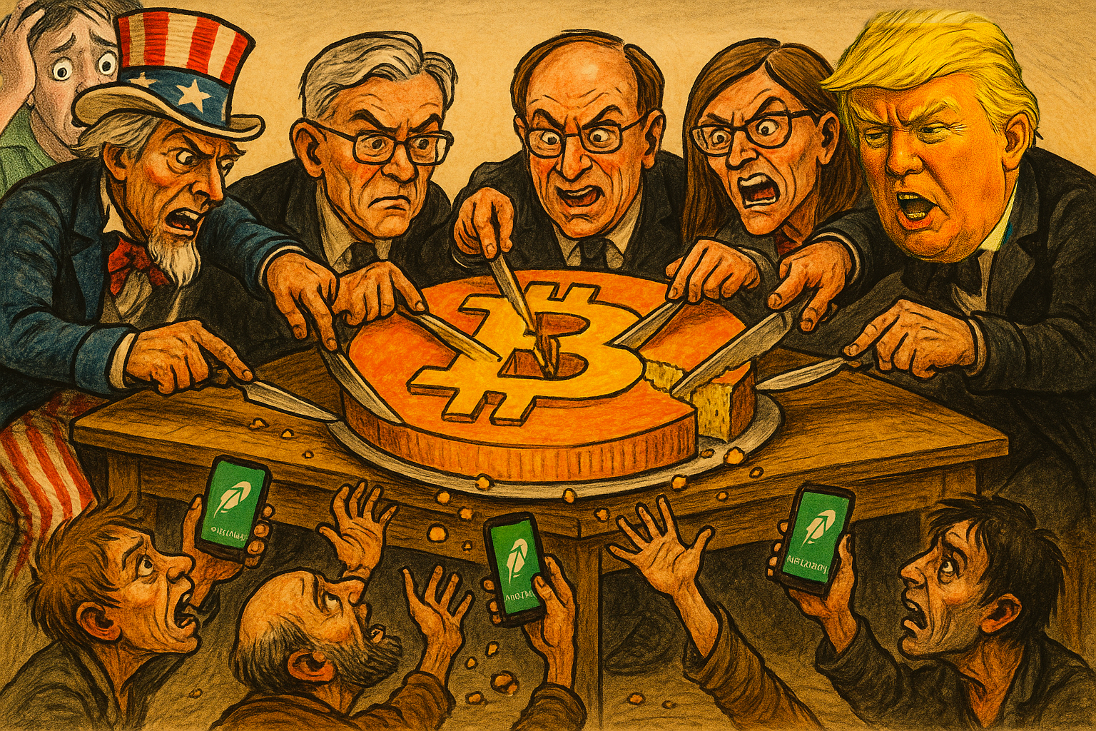 Caricature Bitcoin